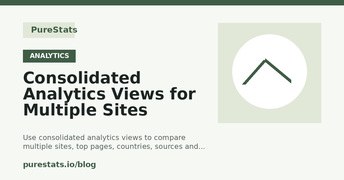 Consolidated Analytics Views for Multiple Sites cover image