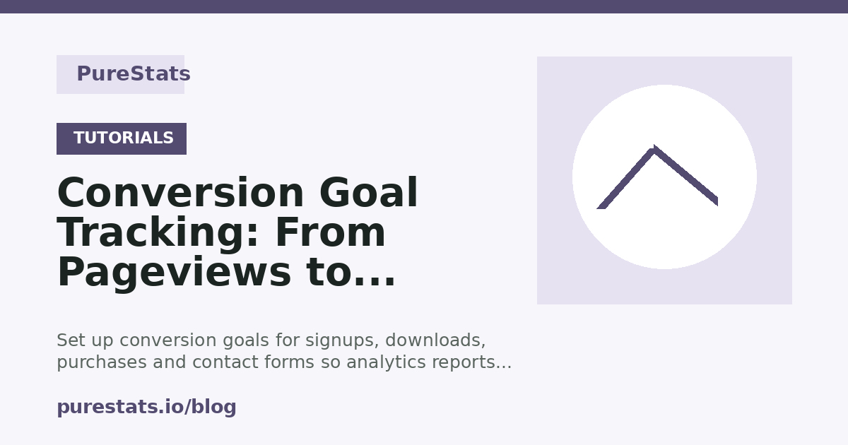 Conversion Goal Tracking: From Pageviews to Outcomes cover image