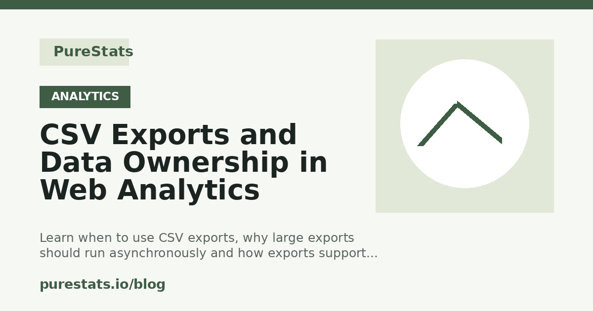 CSV Exports and Data Ownership in Web Analytics cover image