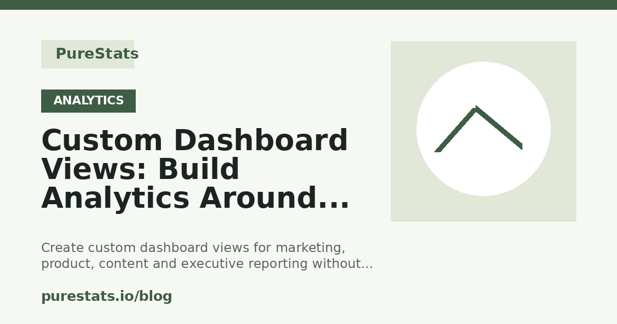 Custom Dashboard Views: Build Analytics Around Your Workflow cover image