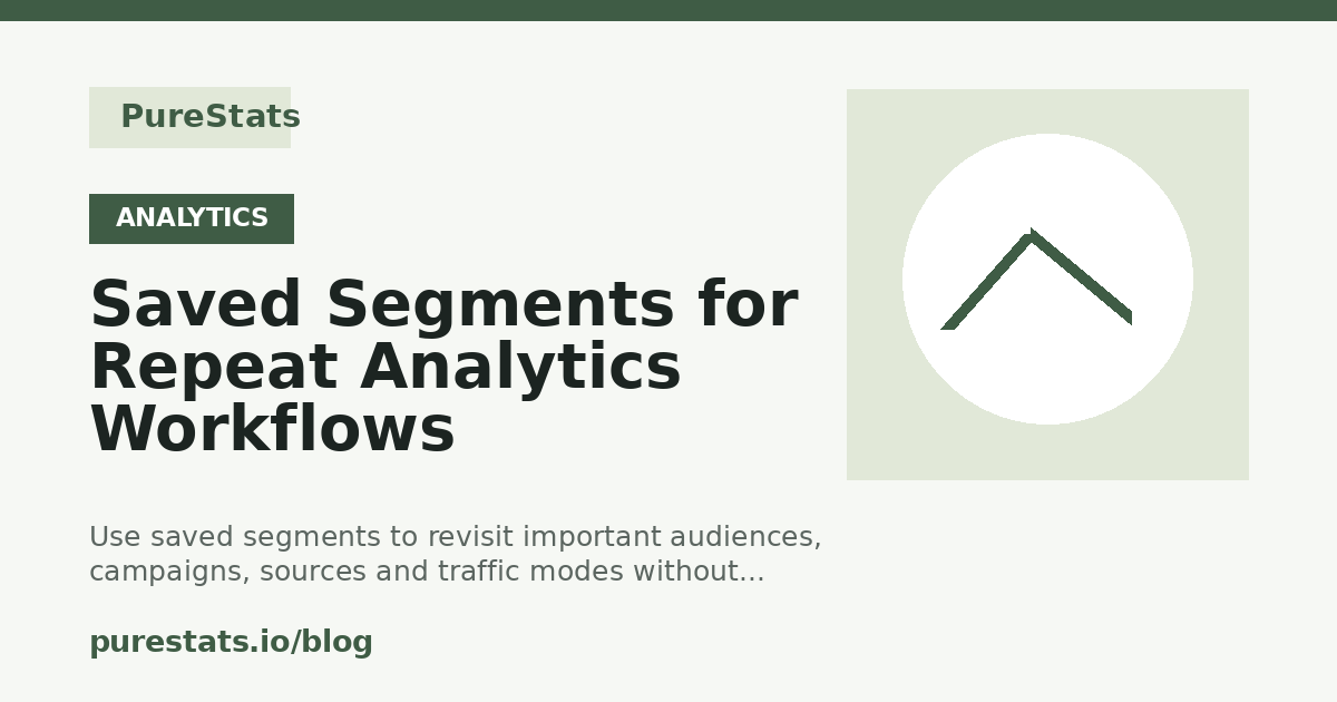 Saved Segments for Repeat Analytics Workflows cover image