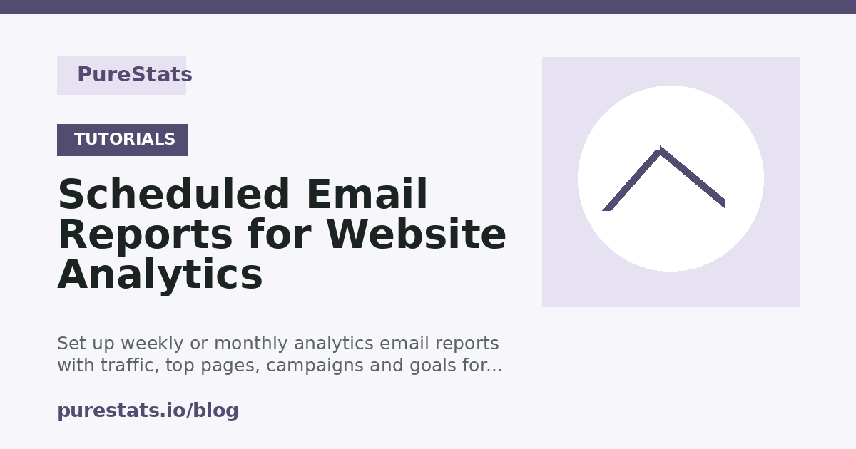 Scheduled Email Reports for Website Analytics cover image